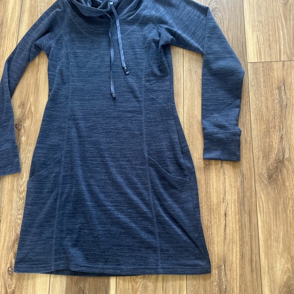 Kuhl women’s Lea Navy Cowl Neck Sweater Dress size small - Picture 3 of 6